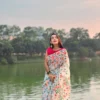 Elegant Half Silk Saree - Maloti - Image 3