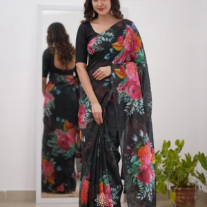 Elegant Half Silk Saree - Nishithini