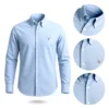 Premium Oxford Cotton Solid Shirt - Sky Blue - Image 3