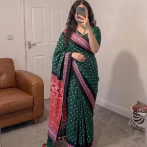 Elegant Half Silk Saree - Shetopoddo