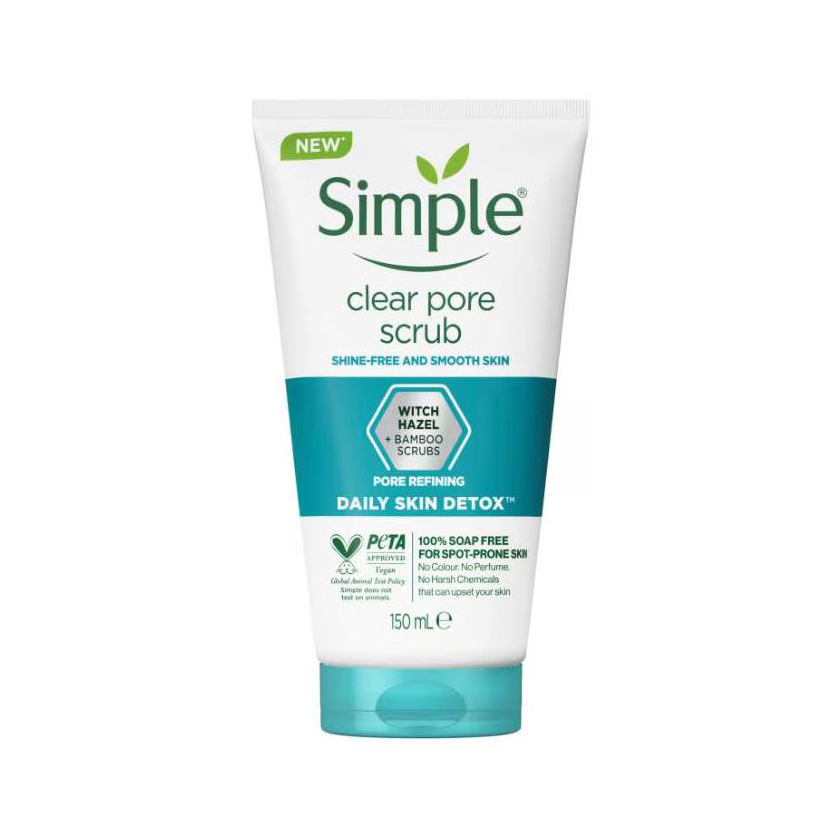 simple daily skin detox clear pore scrub