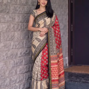 Elegant Half Silk Saree - Polashi