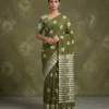 Elegant Half Silk Saree - Nature Wave - Image 2